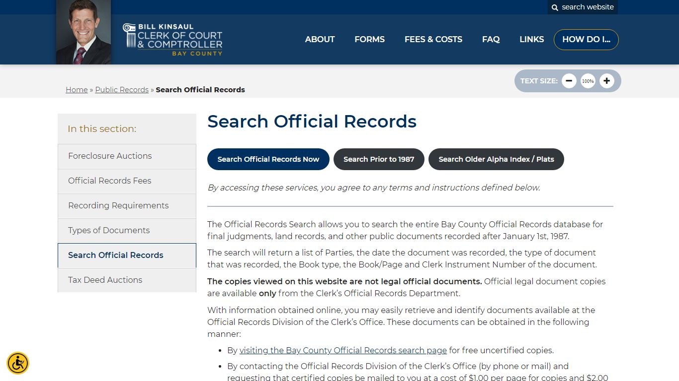 Search Official Records - Bay County Clerk of Court